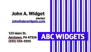 Vertical Lines Business Card Vertical Lines Business Card