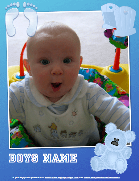 Boy Birth Announcement Template Boy Birth Announcement Template