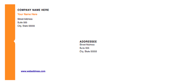 Modern Solid Envelope Template Modern Solid Envelope Template