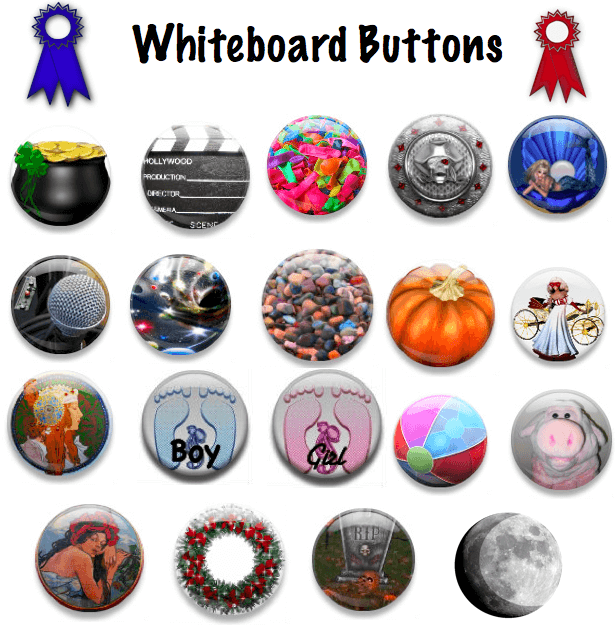 Whiteboard Buttons Design Elements