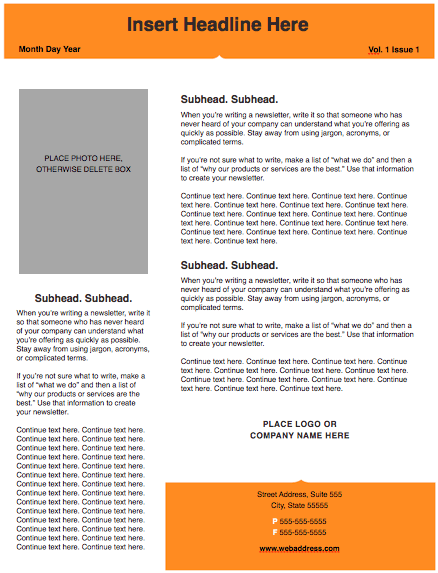 Modern Solid Newsletter Template Modern Solid Newsletter Template