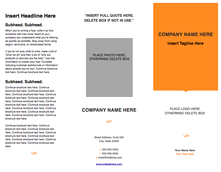 Modern Solid Tri Fold Brochure Template Modern Solid Tri Fold Brochure Template