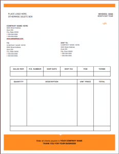 Modern Solid Invoice Template