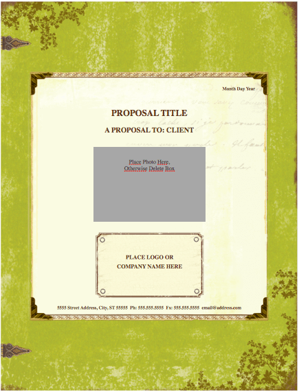 Weathered Proposal Template for Pages