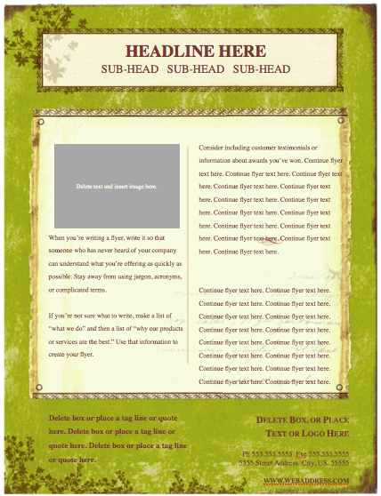 Weathered Vertical Flyer Template Weathered Vertical Flyer Template