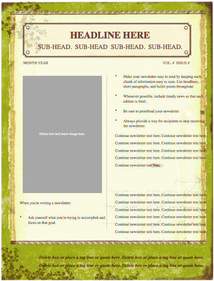 Weathered Newsletter Template