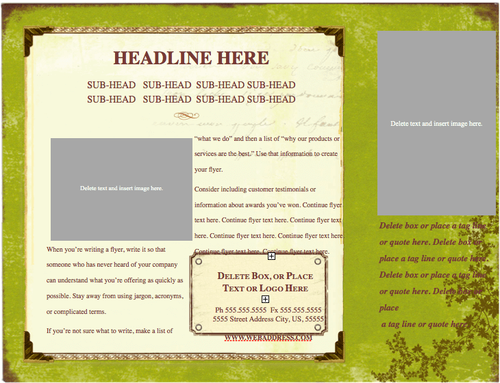 Weather Horizontal Flyer Template Weather Horizontal Flyer Template