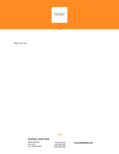 Modern-Solid Letterhead Template For Pages