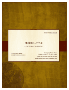 Traditional Elegance Proposal Template