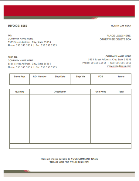 Health Stylish Invoice Template For Pages