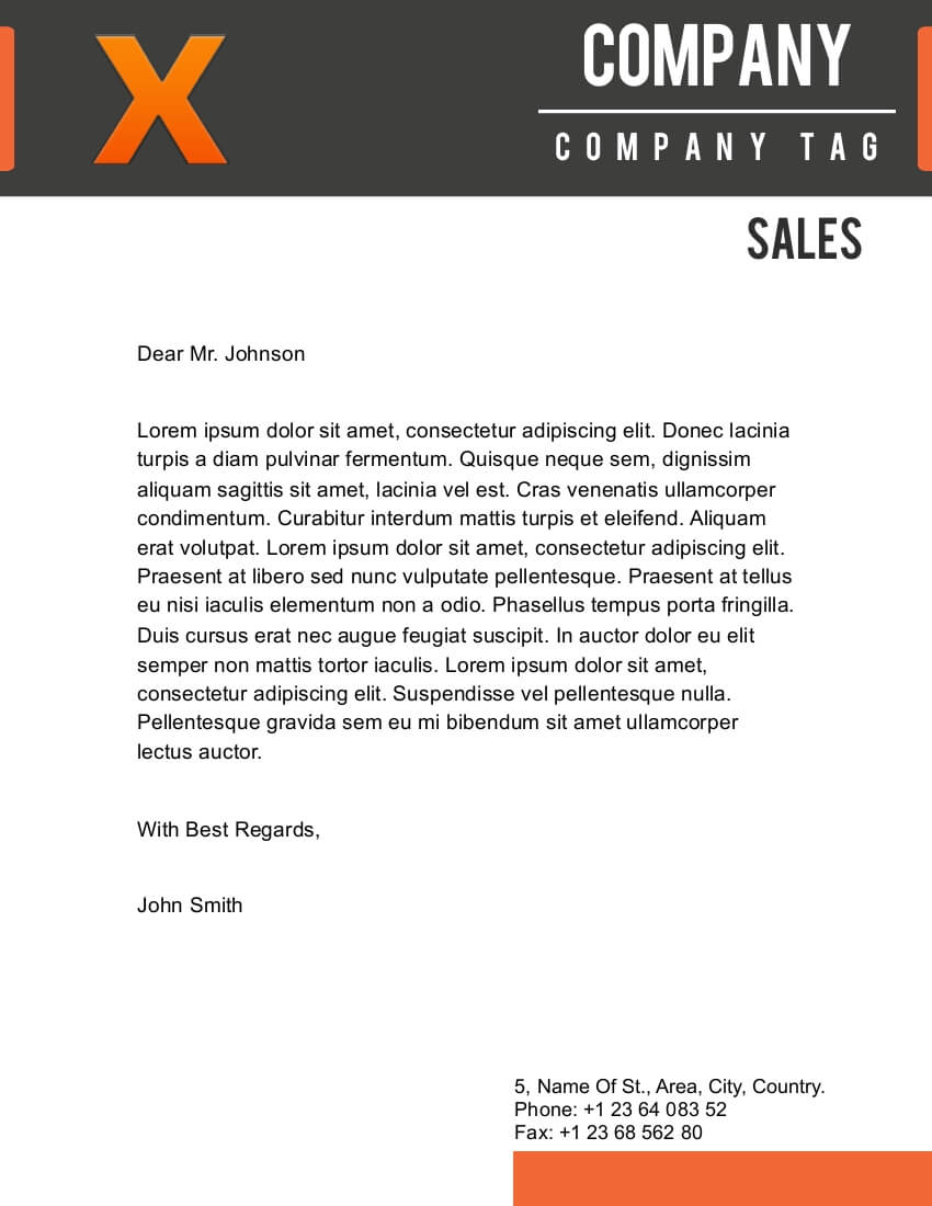 X Letterhead Template For Pages X Letterhead Template For Pages