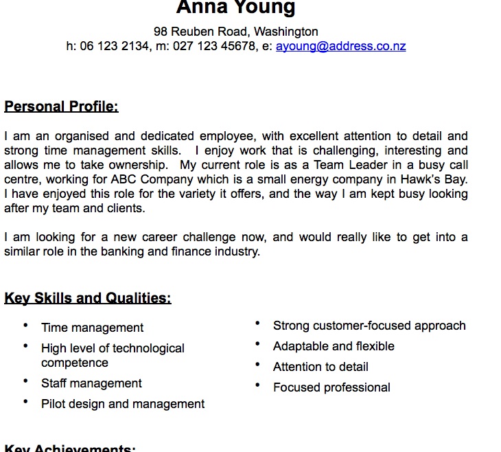 Traditional CV Traditional CV