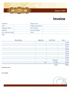 Trendy Eclectic Invoice Template for Numbers