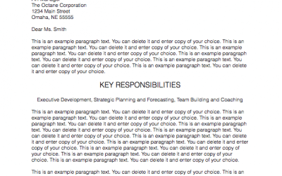 Modern Circle Cover Letter for Pages
