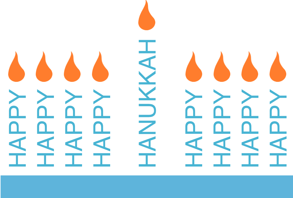 Pages Word Candles Hanukkah Card Template