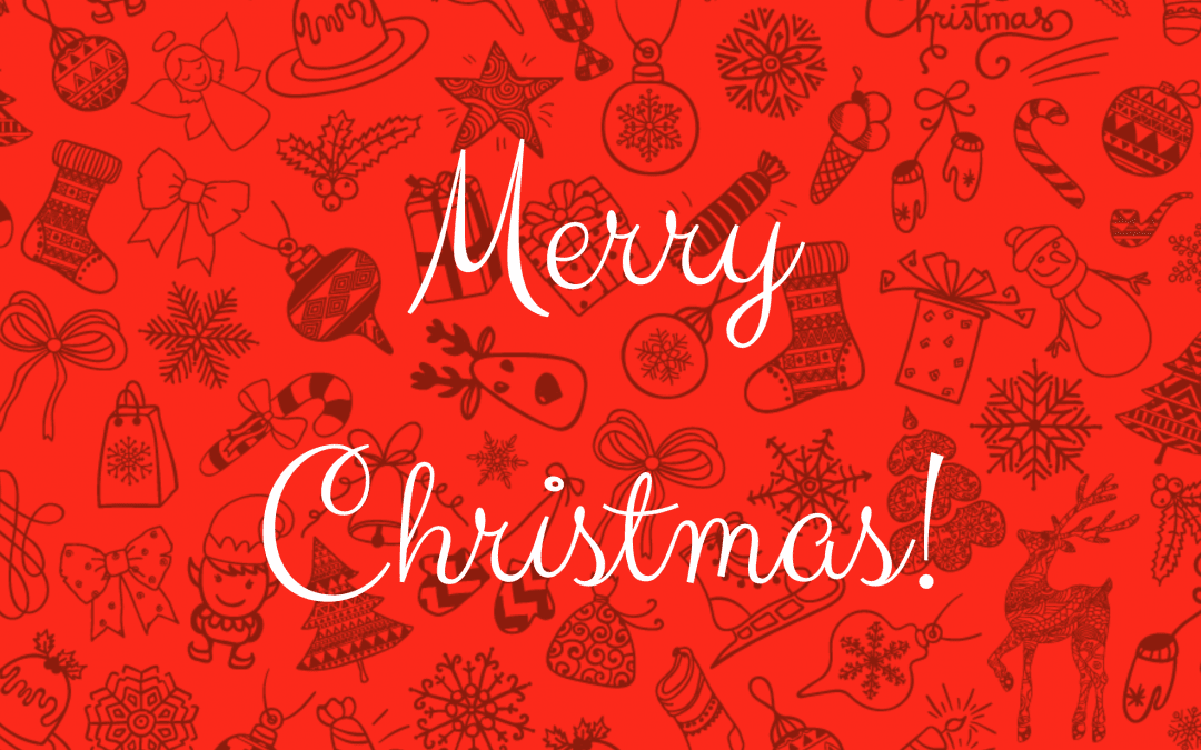 Red Doodles Christmas Card