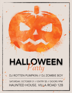 Scary Pumpkin Halloween Flyer