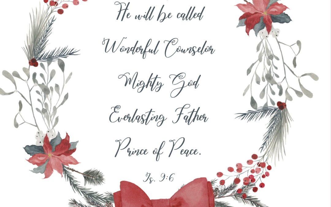 Watercolor Christmas Card Isaiah 9:6