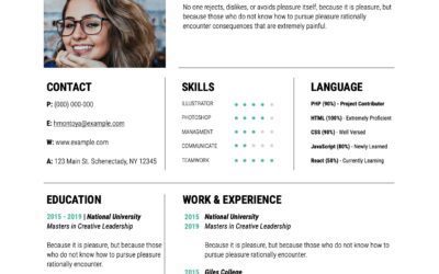 Focused Resume Template Teal for Pages