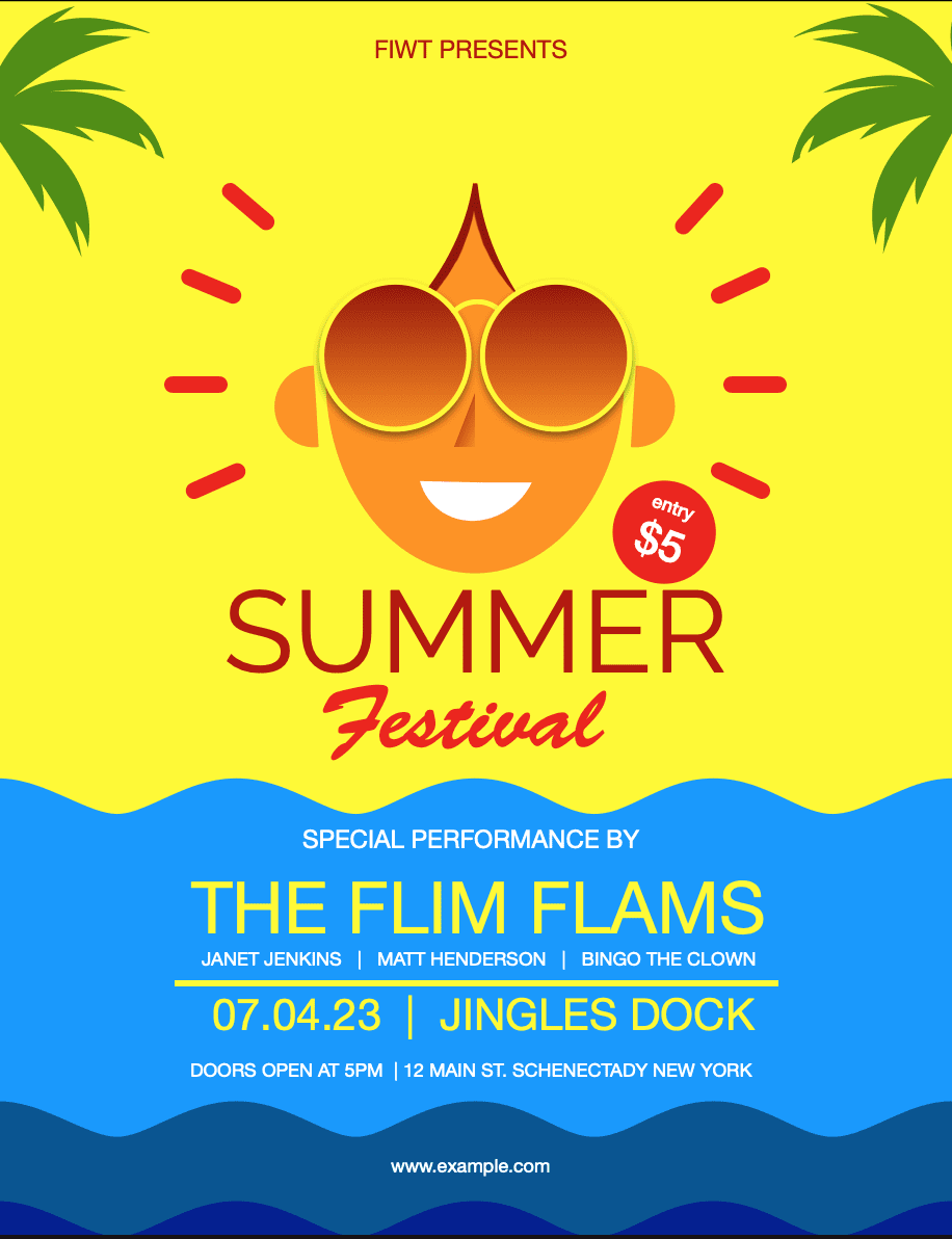 Summer Festival Flyer for Pages